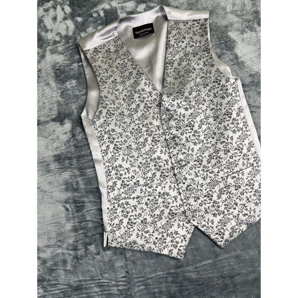 Taylor & Wright Silver Floral Patterned Waistcoat… - image 5